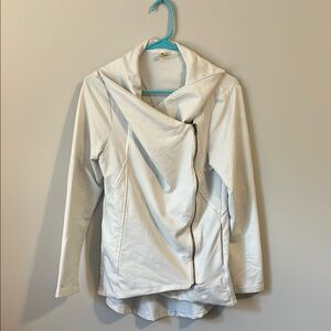 White Asymmetrical Zip Jacket my beloved
